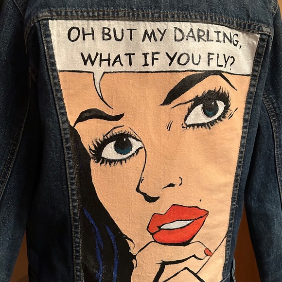 Comic-Book-Style Denim Jacket - Picture 2 of 6